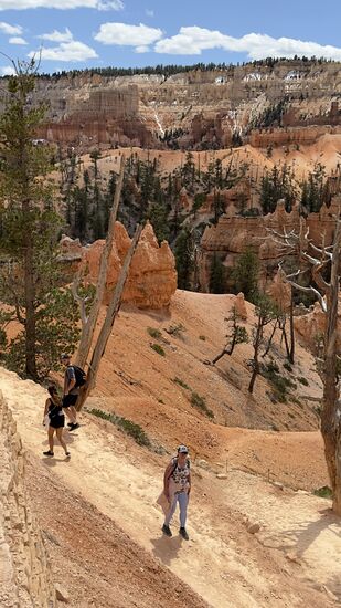 Gleich sind wir unten. Das Pärchen links ist auf dem Weg hoch. Sie sind an einem anderen Trailhead gestartet. Die Tour ist ein Rundkurs und man kann von zwei Seiten einsteigen.