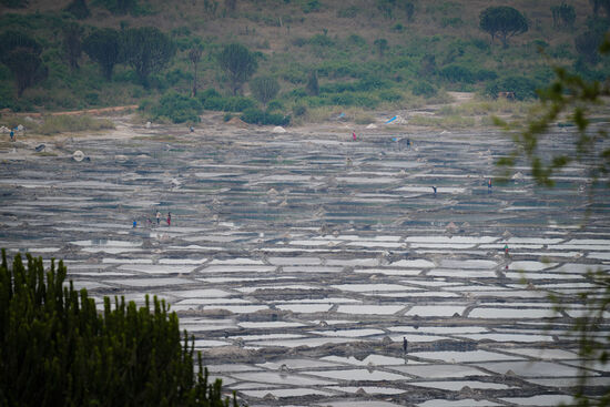 Viele Menschen sind hier mit dem Salzabbau beschäftigt
