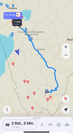 Von wegen—wir waren fast 5 Stunden unterwegs… Konnten wieder reichlich eine afrikanische Massage genießen 