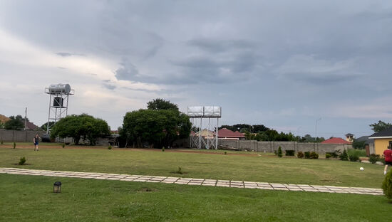 Etwas Training im Hotelgarten…