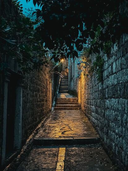 Blick in eine kleine Gasse