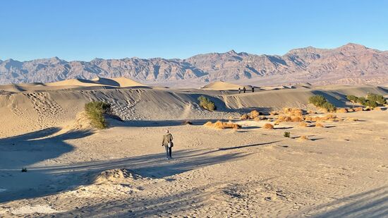 Am weitesten entfernt sind die „Mesquite Flat Sand Dunes“. Sanddünen sind hier rar.