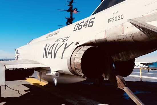 Dieser Jet ist bei einem Einsatz im Meer abgestürzt, konnte aber geborgen werden.