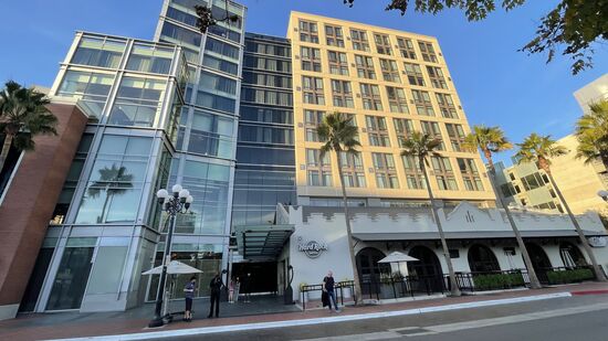 Wir verlassen in der Frühe unser Hard Rock Hotel in San Diego im Gaslamp Quarter