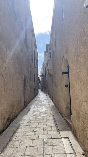 Mdina ist ein touristisches Zentrum in dem die Zeit stehen geblieben ist.
Die mittelalterlichen schmalen Gassen prägen das Stadtbild