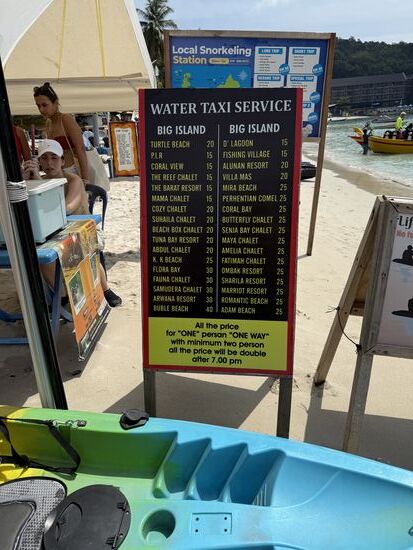 Wir informieren uns erstmal über die Taxipreise 