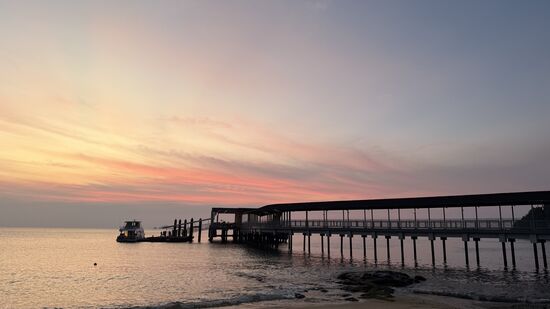 …und nur das Abendrot ablichten