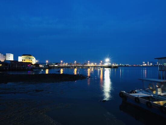 Abends geht Thomas dann noch mal auf die Suche nach schönen Motiven zur „blauen Stunde“