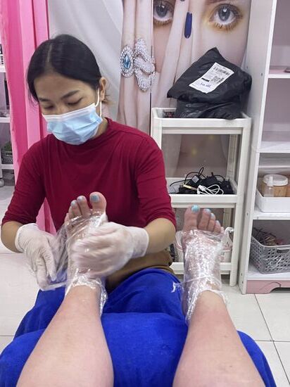 Dann gönnen wir uns noch eine große Fußbehandlung in der shoppingmeile