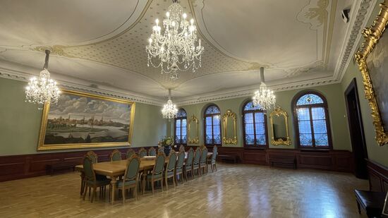 Das Haus dient heute als Museum und Kulturzentrum. Räume wie dieser werden als Festsaal für Konzerte, Bankette und andere Veranstaltungen genutzt