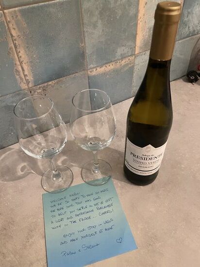 Eine nette Geste unserer Vermieter wartete auf uns