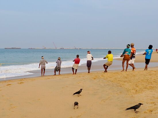 Netze werden an Land gezogen