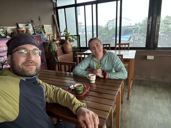 Es gibt nochmal einen Tee.