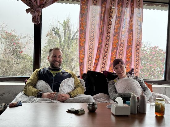 So lässts sich trotz mangelnder Heizung hoch oben in den Bergen aushalten