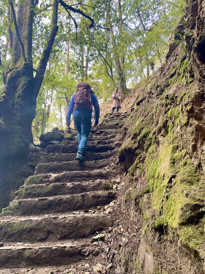 Manchmal geht es sehr steil bergan