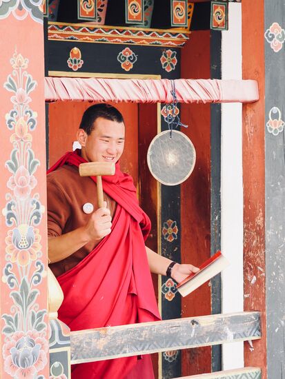 Ein freundlicher Mönch, den wir fotografieren dürfen