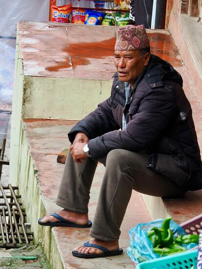 Er wartet auf Kundschaft…