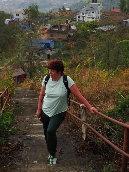Nächste Etappe: Nagarkot—ein beliebtes Ausflugsziel wegen des fantastischen Ausblickes auf die Gebirgskette des Langtang Himal