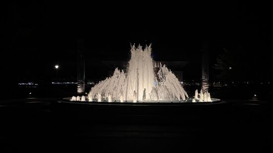 Der zentrale Springbrunnen in Amaliehaven