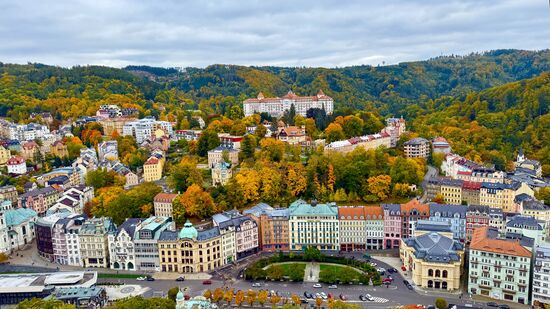 Blick von oben--letztes Jahr hatten wir einen wunderschönen "Indian summer" mit leuchtend gelber Laubfärbung