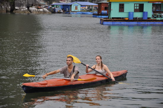 Thalia beim Kajaking