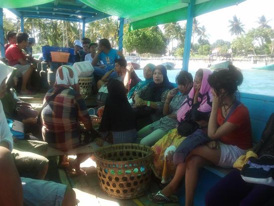 Auf dem Public boat von Gili-Air nach Lombok