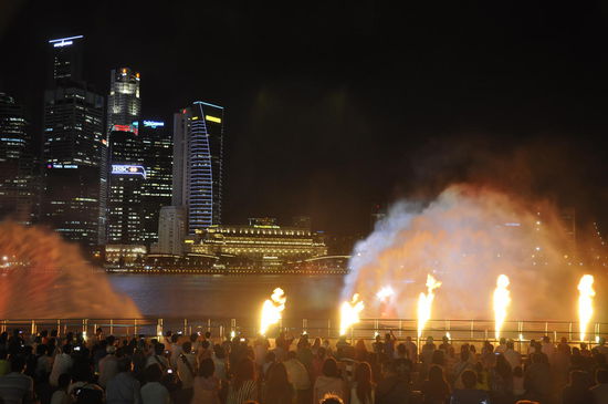 Abends die Wasserspiele
