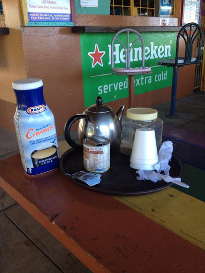 So bekommen wir hier den Kaffee serviert