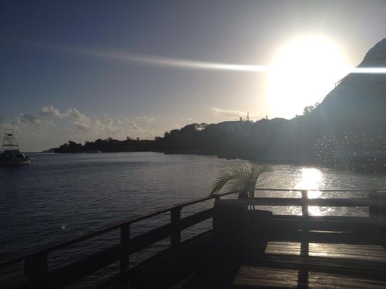 Frühmorgens der Blick von unserem Balkon