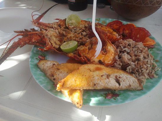 Lobster mit Beilagen