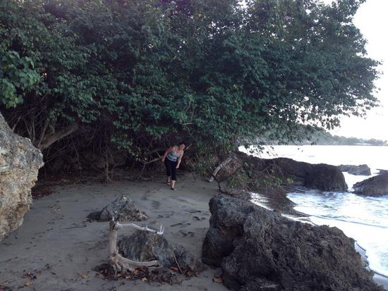 Der kleine Strand vor der Tür