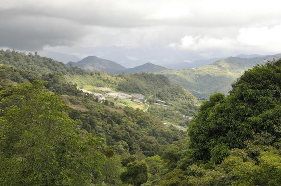 Die Aussicht von unserer Lodge