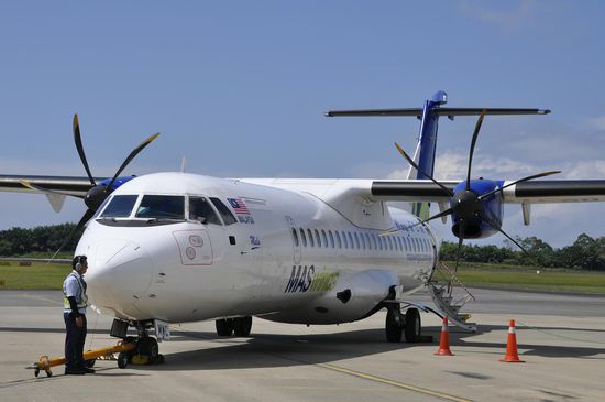 Mit der fliegen wir die 40 Minuten von Tawau nach Tarakan