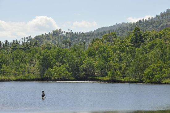 Da ist schon einer unterwegs zum fischen...