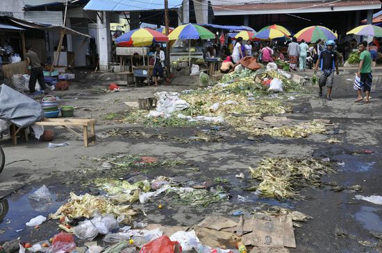 Der Markt hier ist sehr dreckig