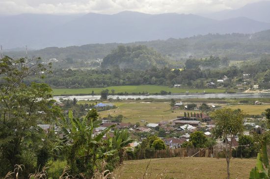 Ein schöner Blick von oben, auch auf den Fluss