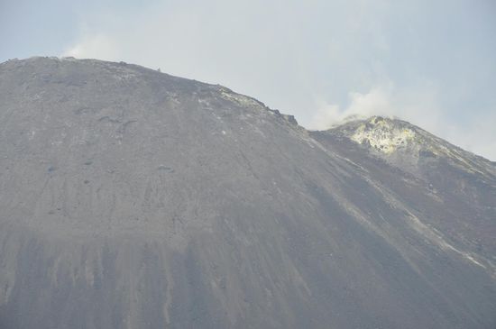 Blick zurück auf den Vulkan