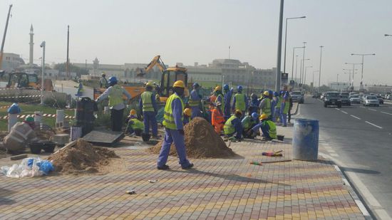 Hier wieder eine riesige Baustelle