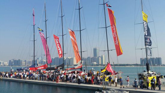 Segelschiffe vom American Cup--einige waren dabei