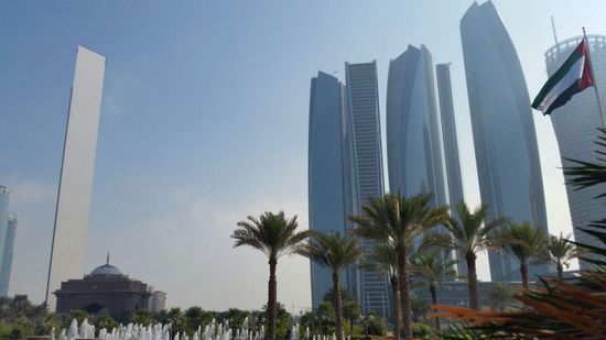 Blick vom Hotel auf Abu Dhabi