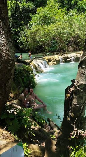 Wir nehmen ein erfrischen des Bad...