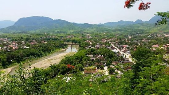 Ein Blick auf Luang Prabang und den Fluss Nam Khan....