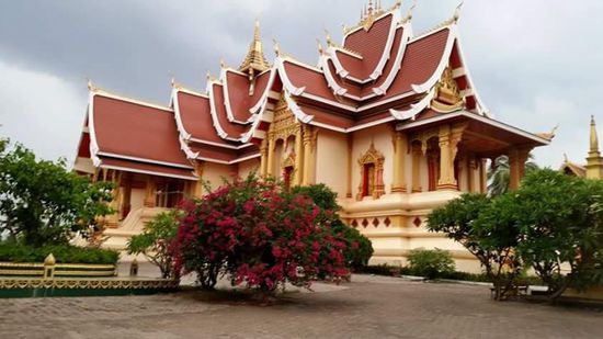 Vat That Luang Neua , ein Kloster direkt neben der goldenen Stupa.