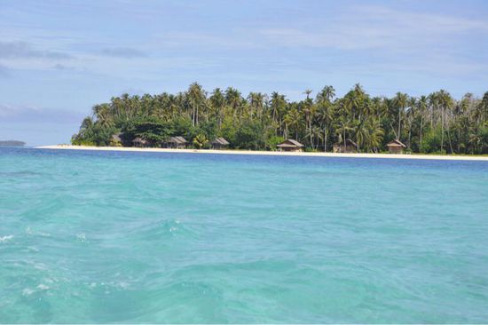 Die Insel Sipandang mit nur 7 Hütten...