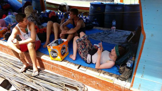 Auf dem Boot sind wir schon mal