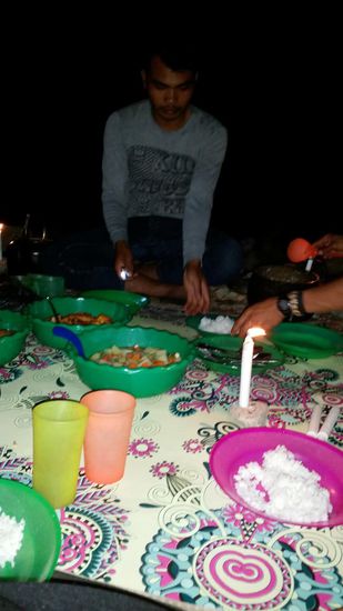 Abendessen mit Kerze