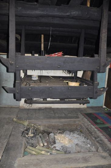 die Feuerstelle im Haus