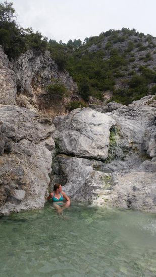 Unglaublich heiß das Wasser
