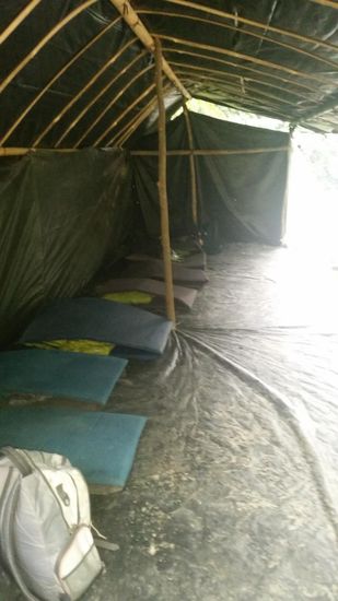 Das ist unser Schlafzelt von innen