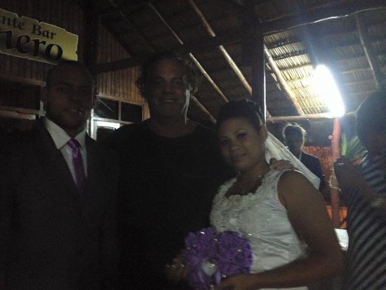 Giovanni mit dem Brautpaar